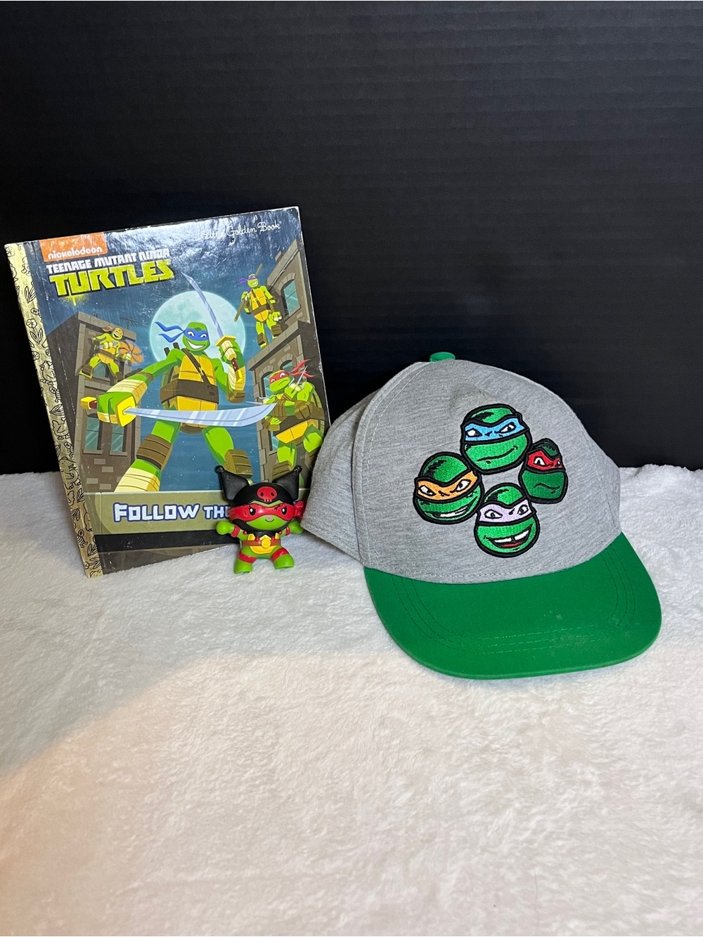 TMNT BUNDLE incl Ninja Turtle Hat, Action Figure & Little Golden Book